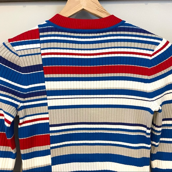 Rag & Bone Red Blue Striped Sweater - Picture 9 of 11